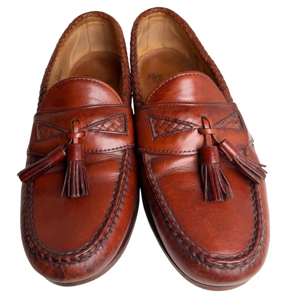 Allen Edmonds Maxfield Tassel Loafers Brown Leather Made USA Men’s 8.5D